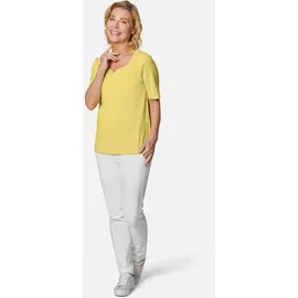 GOLDNER Halbarm Basic-Shirt aus Baumwolle in margerite | Gr.: 50