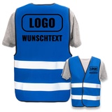 PixiPrints.com Persönliche Warnweste selbst gestalten mit eigenem Aufdruck * Bedruckt mit Name Text Bild Logo Firma * Anzahl: 1 Warnweste * Farbe/Druck: Blau/Rücken + linke Brust - 1 Warnweste