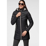 KANGAROOS Steppjacke KANGAROOS Gr. 38, schwarz (schwarz (steppjacke aus nachhaltigem material)) Damen Jacken Lange