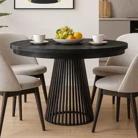 beautysofa Lumi Ø 100–180 cm schwarz