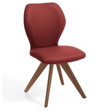 Niehoff Sitzmöbel Colorado Trend-Line Design-Stuhl Gestell Wild-Nussbaum - Leder Napoli rubin