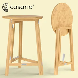 CASARIA Stehtisch Ø 78 x 111 cm natur klappbar