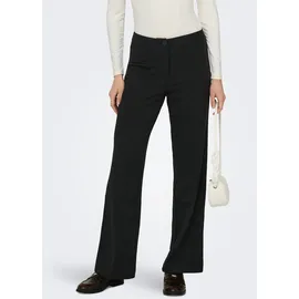 Only Anzughose ONLMIA – Anzughose mit hoher Taille und Stretch gerade Form, modisch, Materialmix, Web schwarz 34 (XS)