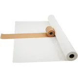 Fachhandel für Vliesstoffe Sensalux Kombi-Set 1 Tischdeckenrolle 1,5m x 25m + Tischläufer 15cm (Farbe nach Wahl) Rolle weiß Tischläufer beige