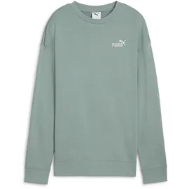 Puma Essentials Small No. 1 Logo Relaxed French Terry Crew Sweatshirt Damen 30 green moon XS