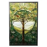 Buntglas Tiffany, 25,4 cm – "Baum des Lebens" Kunstglas