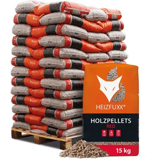 Heizfuxx Holzpellets Red 15kg x 65 Sack 975kg Palette