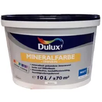 2x5 L Dulux Mineralfarbe Wandfarbe- Matt Base Light Weiß 10 L