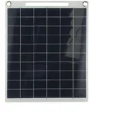 30W 5V Solarpanel, Outdoor Solarpanel Kit Polykristallin mit Dual USB Ausgang, Solarpanel Photovoltaik Ladegerät mit 2 Karabinern für Reisen