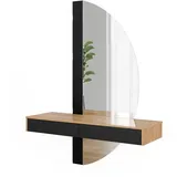 Vicco Schminktisch Melisa Schwarz/Eiche 120 cm mit 2 Schubladen