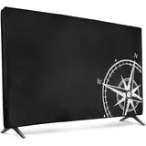 kwmobile 40" TV Abdeckung Indoor - Fernseher Hülle Bildschirmschutz Abdeckung - TV Bildschirm Staubschutzhülle - Fernsehabdeckung - Weiß Schwarz