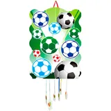 Piñata zum Kindergeburtstag, Pinata für Kinder, Dekoration für Kinderpartys, Jungen und Mädchen, große Pinatas zum Befüllen mit Spielzeug und Süßigkeiten, einfach zu befüllen (Fußball)