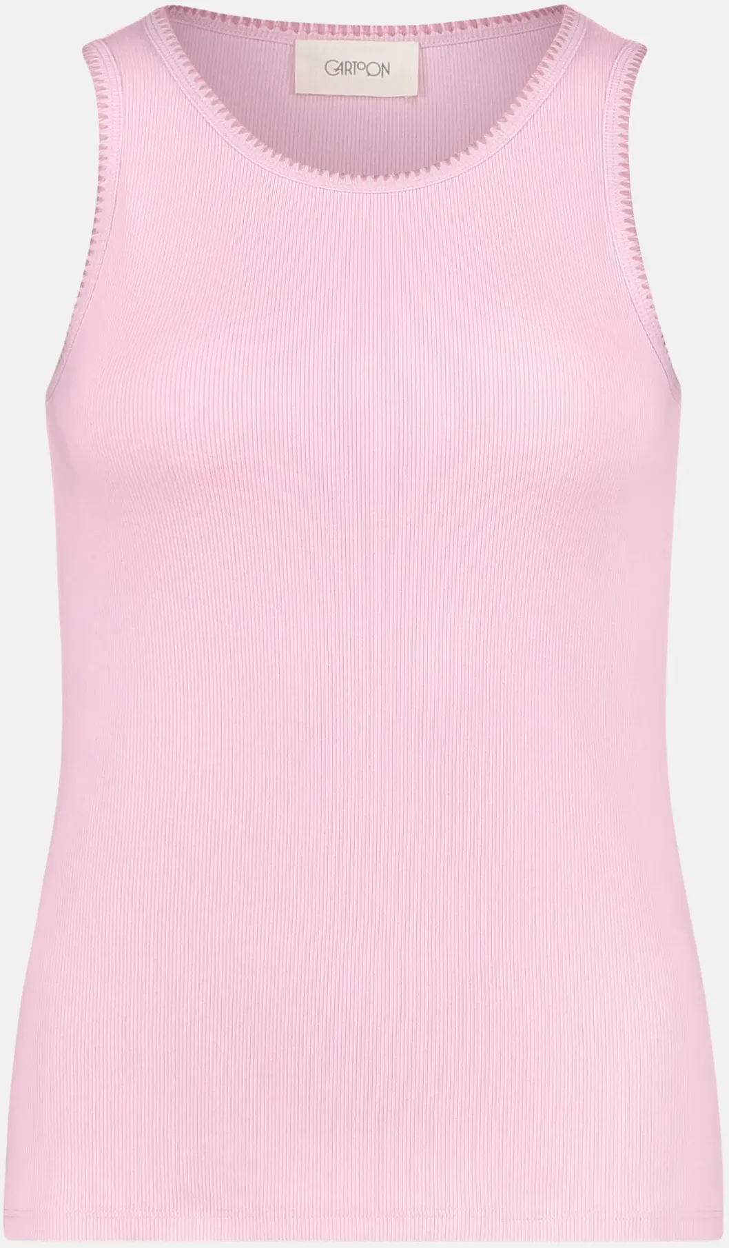 Top mit Zierstreifen Rosa 40