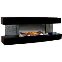 Chemin'Arte Elektrischer Wandkamin Lounge Schwarz 120 cm mit LED-Flammeneffekt - 207