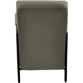 K+W Komfort & Wohnen K+W KOMFORT & WOHNEN, beige zypresse, B:62cm H:77cm T:83cm, Sessel, Cocktailsessel, mit bezogenen Armlehnen, Gestell in Metall schwarz Struktur