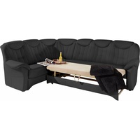 exxpo - sofa fashion Ecksofa »Isabel, L-Form«, mit Federkern, wahlweise mit Bettfunktion und Bettkasten, schwarz