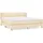 vidaXL Boxspringbett mit Matratze Creme 180x200 cm Stoff
