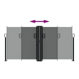 vidaXL Seitenmarkise 120 x 1200 cm Anthrazit Polyester