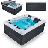 Artsauna Outdoor Whirlpool Oasis - Massagedüsen, LED Licht, Filter, Abdeckung & Heizung