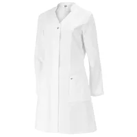 BP 4866-130-21-50 Mantel für Frauen, Langarm, Stehkragen mit V-Ausschnitt, 205,00 g/m2 Reine Baumwolle, weiß ,50