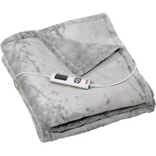 Grafner Heizdecke Flannel Fleece 180 x 130 cm Hellgrau WD10964
