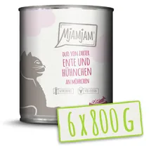 MjAMjAM Duo Ente & Hühnchen an Möhrchen 12 x 800 g