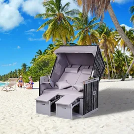 Outsunny Strandkorb, grau