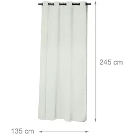 Relaxdays Vorhänge, 2er Set, grau