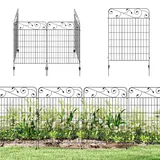 Outsunny Maschendrahtzaun 352 x 110 cm Schwarz/Metall