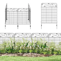 Outsunny Maschendrahtzaun 352 x 110 cm Schwarz/Metall