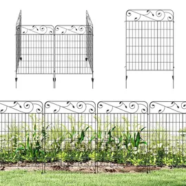 Outsunny Maschendrahtzaun 352 x 110 cm Schwarz/Metall
