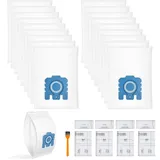 Tuocal 18 Stück Staubsaugerbeutel Kompatibel für Miele Hyclean 3D GN Staubsauger Classic C1 Complete C2 Complete C3 S2 S5 S8 mit 4 Motor & 4 Abluft Filter Ersetzt Zubehör 9917730 12281680 12421130