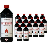 18 Liter Petroleum FireButler - gereinigt und geruchsneutral - geeignet für z.B. Petroleumlampen wie Petromax in 1 Liter Flasche, Transparent