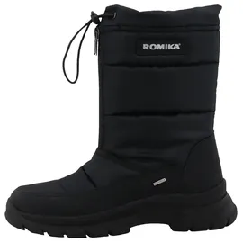 ROMIKA Winterstiefel ROMIKA, Damen, Gr. 36, schwarz, Lederimitat, Textil, unifarben, Schuhe Winterstiefel, Keilabsatz, Schlupfstiefel mit wasserabweisender ROMITEX-Membran