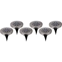 NÄVE LED Solar Erdspieße Kian stahlgrau 6er-Set