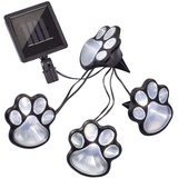 Hellum Solarlichterkette Hundepfoten warmweiß 9 cm x 9 cm