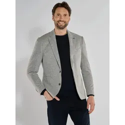 ENGBERS GERMANY Herren Freizeit-Sakko mit Leinenanteil grau slim fit gemustert - 50