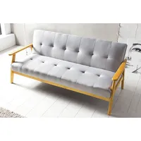 SalesFever Schlafsofa Breite: 190 cm hellgrau