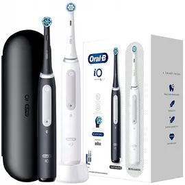 Oral-B iO Series 4 Matt Black + 2. Handstück Quite White + Reiseetui