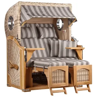 Strandkorb Düne Bullauge Teak PE Shell Dessin 537