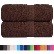 vidaXL Waschhandtücher 2 Stk. Braun 30x30 cm 100% Baumwolle