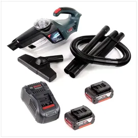 Bosch GAS 18V-1 Professional Li-Ion Akku Staubsauger Hand Sauger + 2x GBA 4,0 Ah Akku + GAL 1880 CV, Ladegerät