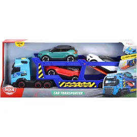 DICKIE Toys - Volvo Auto-Transporter (40 cm) mit 3 Spielzeugautos - Truck FH 16 mit Anhänger inklusive XC40 Recharge Modellautos, Licht und Sound, Spielzeug für Kinder ab 3 Jahre