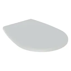 Geberit Renova WC-Sitz 572165068 pergamon, ohne Absenkautomatik, Befestigung von unten, Scharniere Edelstahl