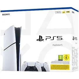 Sony PlayStation 5 Slim Disc Edition + 2. DualSense Wireless-Controller