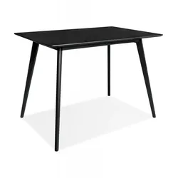 Kleiner Schwarzer Designertisch aus MDF | Skandinavischer Schreibtisch mit Holzoberfläche | Minimalistischer Stil | 120x80x76 cm | Kadima Design