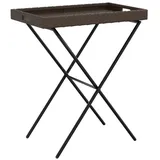 vidaXL Tabletttisch Klappbar Braun 65x40x75 cm Poly Rattan