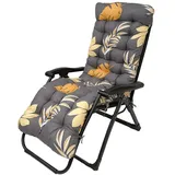 Morbuy Deckchair Auflagen für Gartenliegen, Sonnenliege Kissen Garten Innenhof Gepolstertes Bett Relax-Liegestuhl Sitzauflage für Deckchair, Innen, Außen (53x170x8cm,Dschungel)