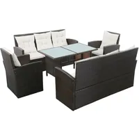 vidaXL Garten-Lounge-Set 5-tlg. braun 43973