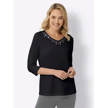 Classic Basics Sieh an! 3/4-Arm-Shirt in schwarz | Gr.: 50